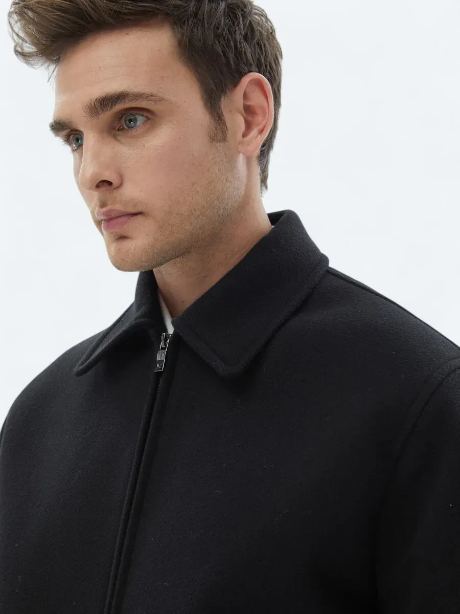 Black Knitting Coat - 6