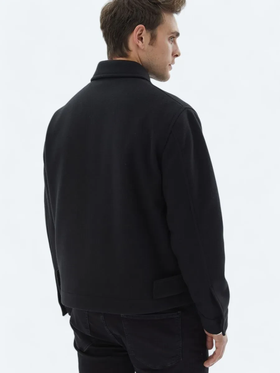 Black Knitting Coat - 7
