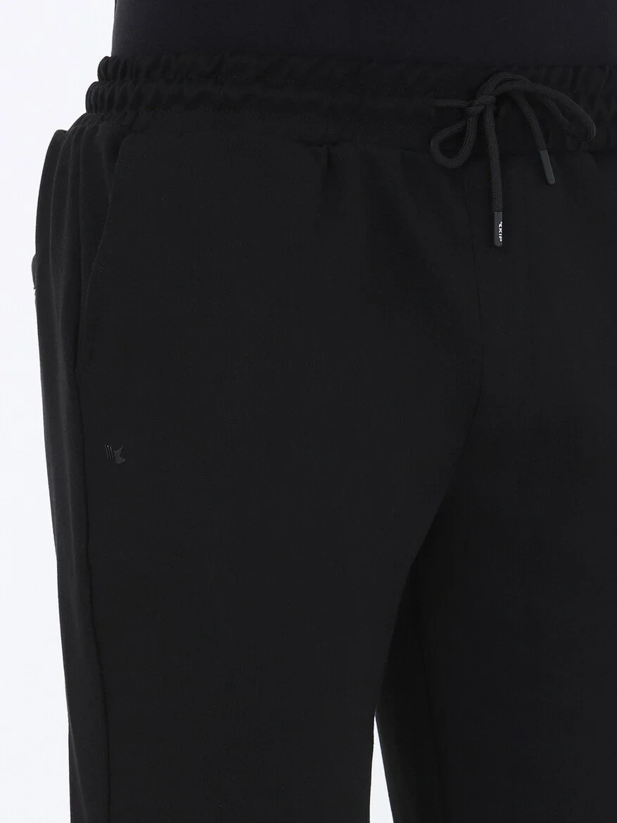 Black Knitting Jogging Fit Sport Bermuda - 3