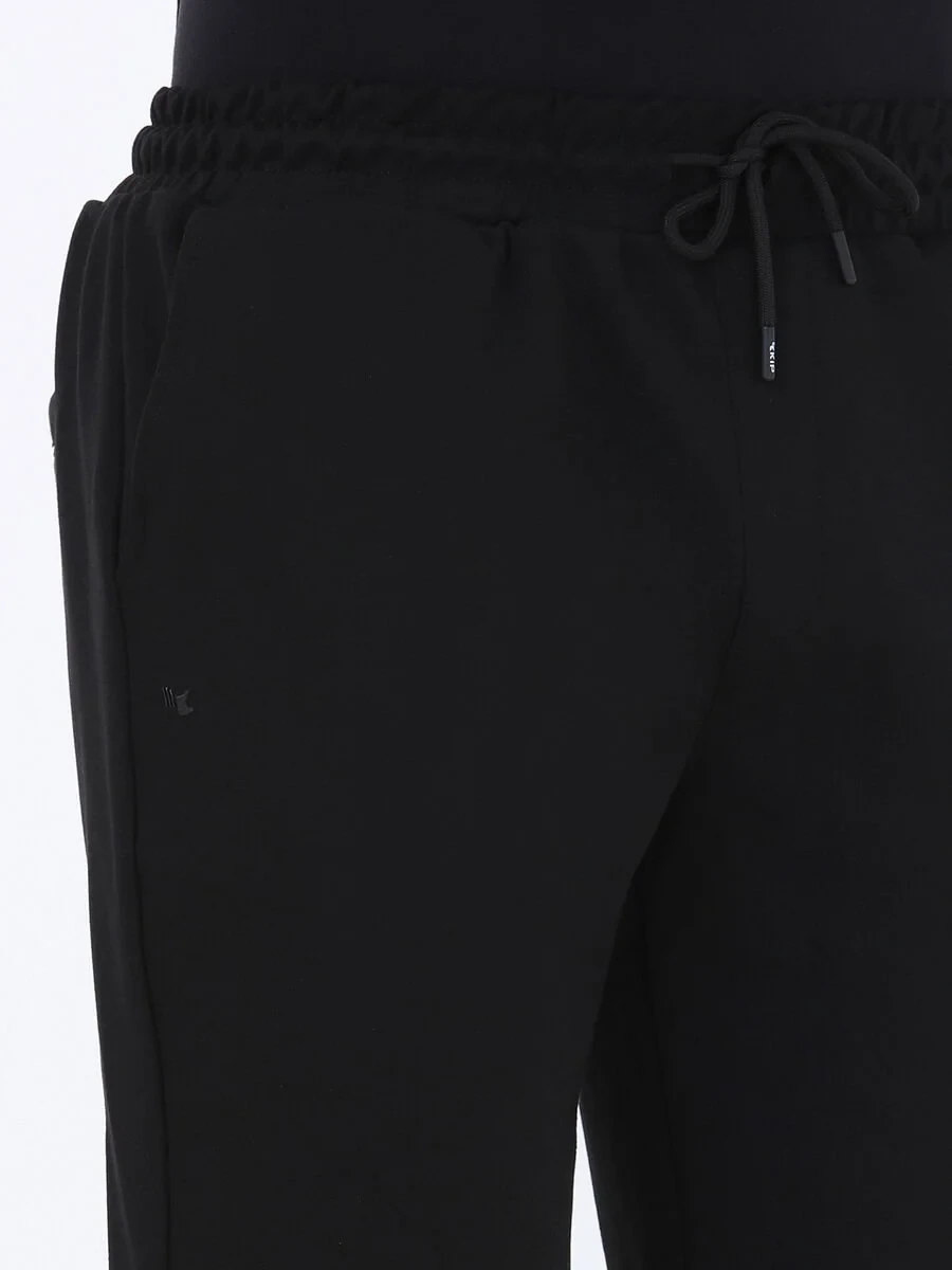 Black Knitting Jogging Fit Sport Bermuda - 3