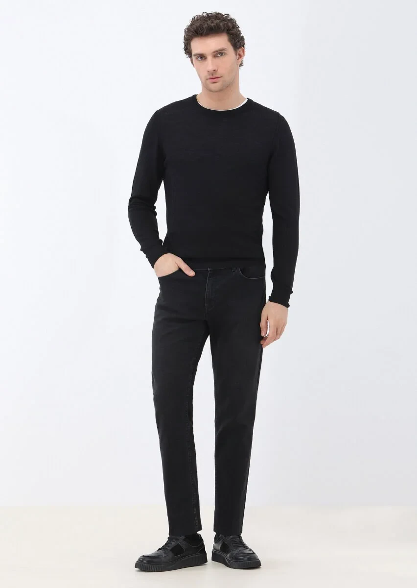 Black Knitwear Sweatshirt - 2