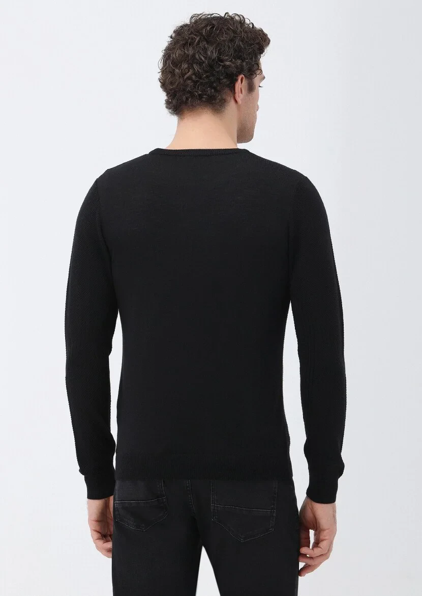 Black Knitwear Sweatshirt 