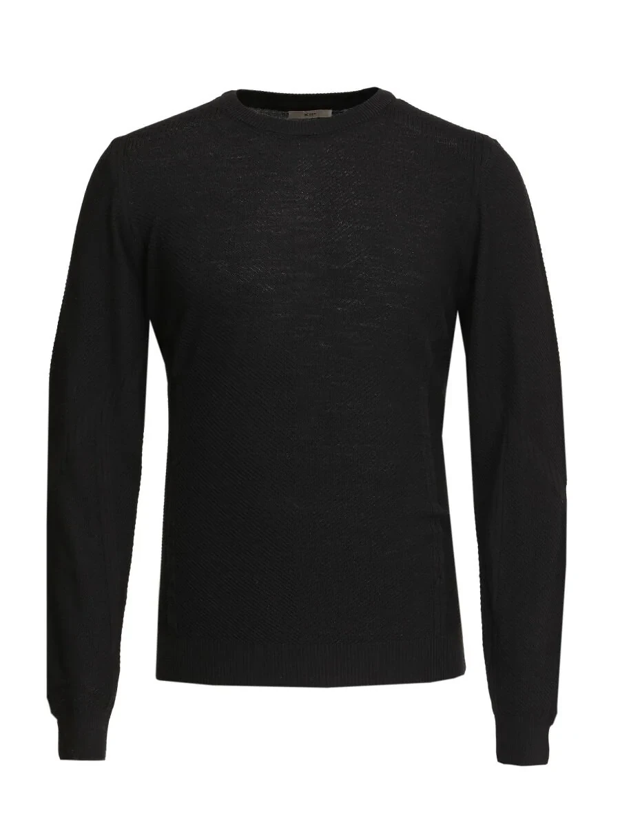 Black Knitwear Sweatshirt - 5