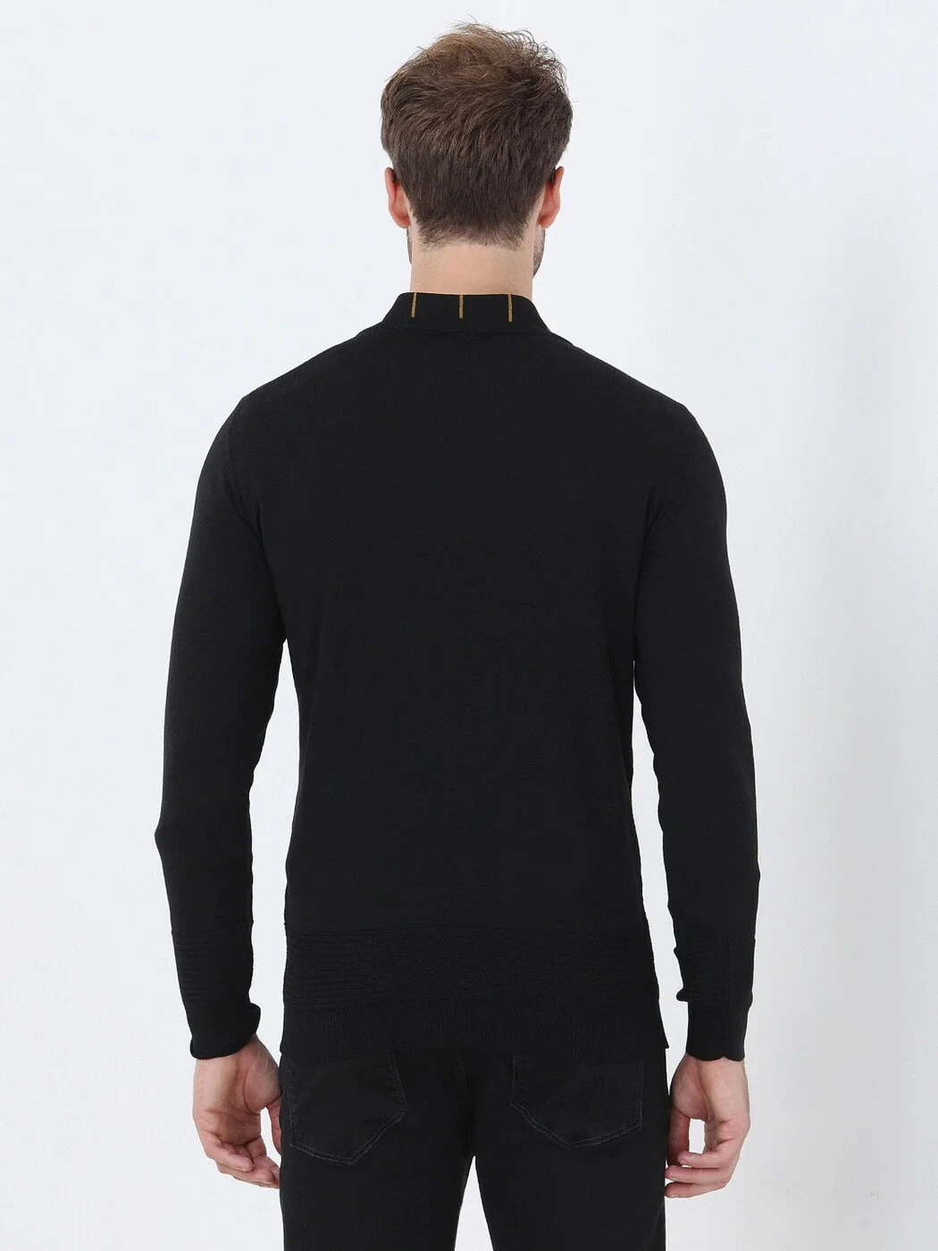 Black Knitwear Sweatshirt 
