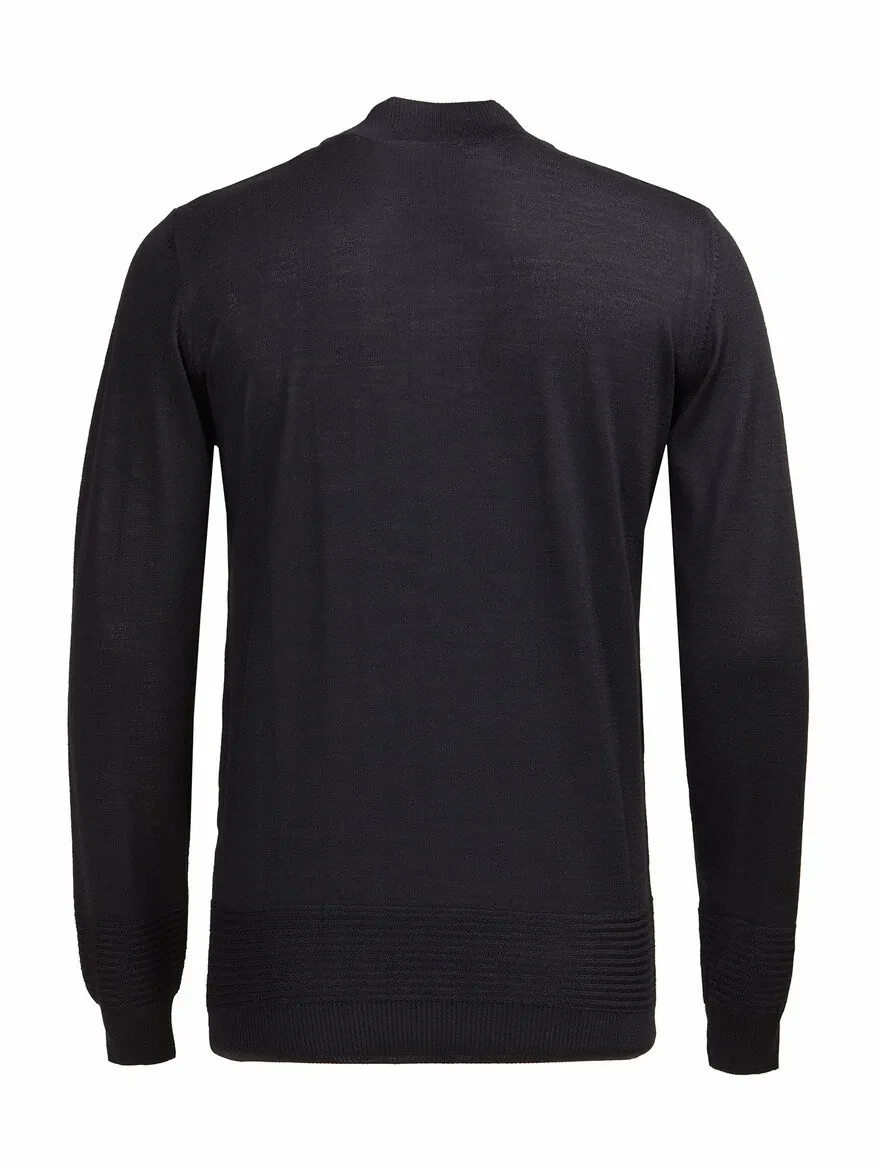 Black Knitwear Sweatshirt - 3