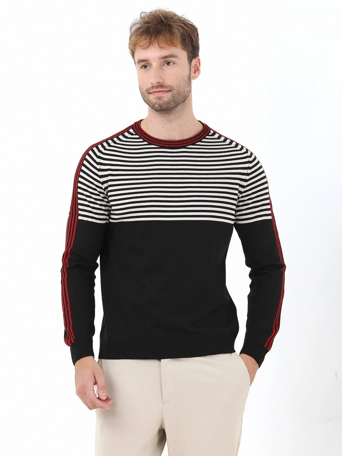 Black Knitwear Sweatshirt - 1