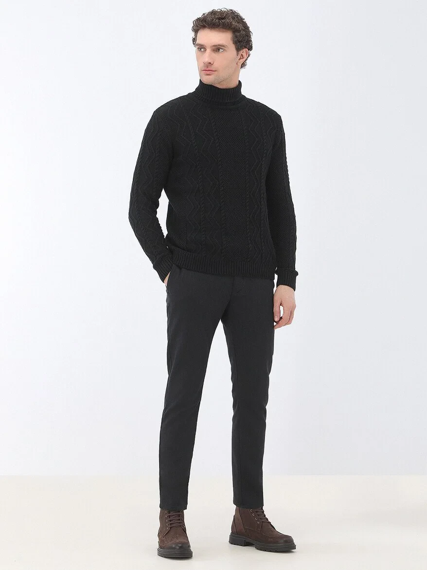 Black Knitwear Sweatshirt - 2