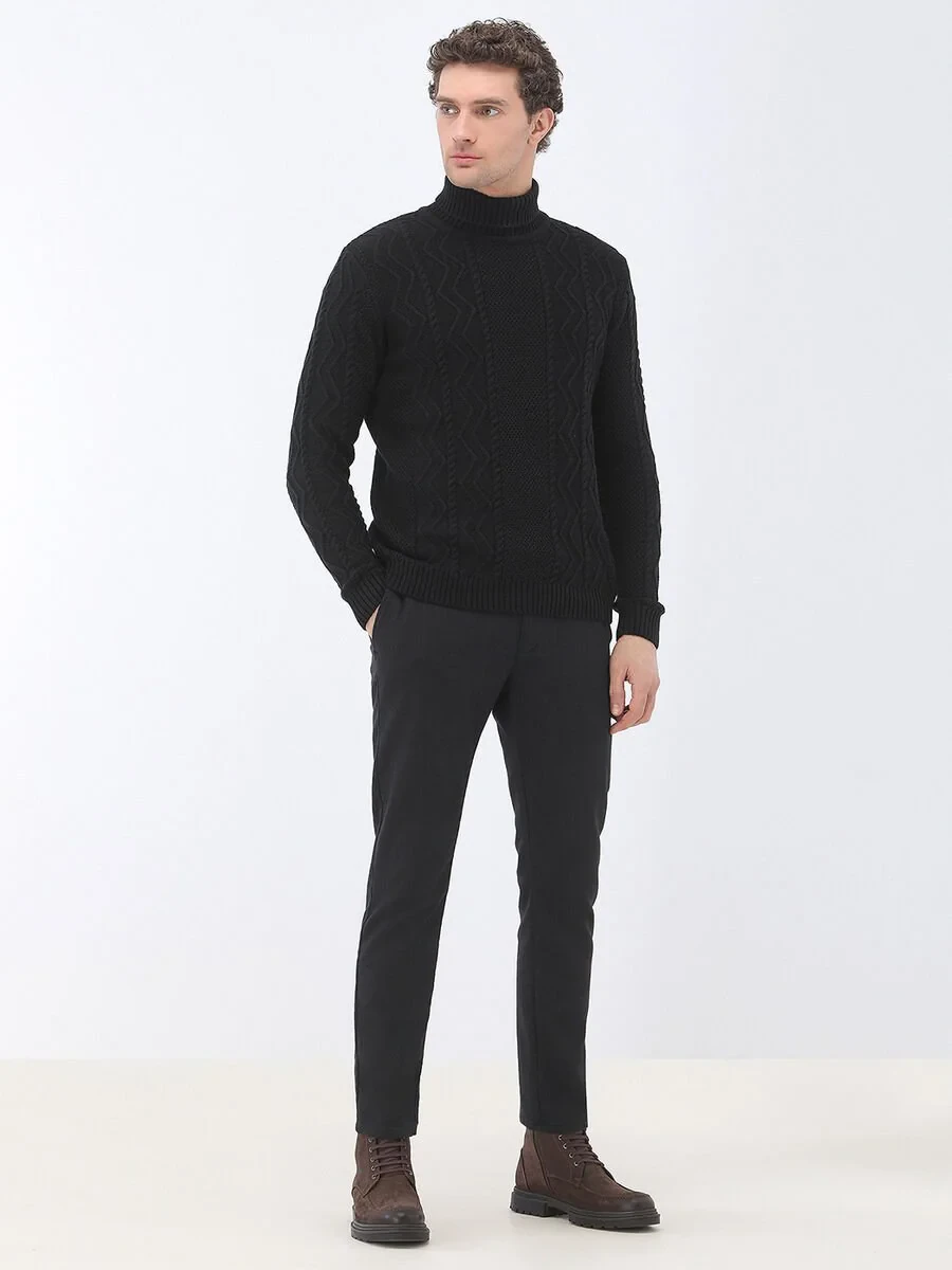 Black Knitwear Sweatshirt - 2