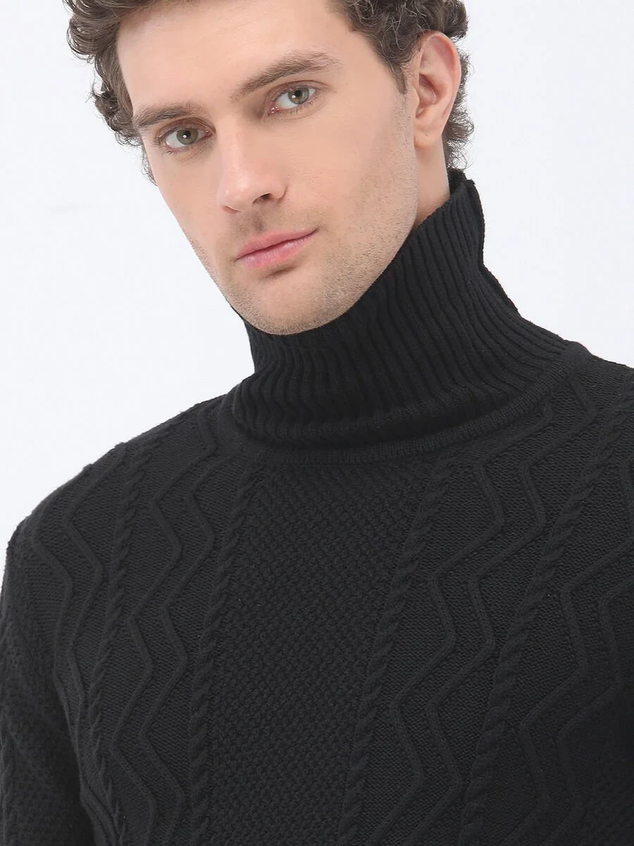 Black Knitwear Sweatshirt - 3