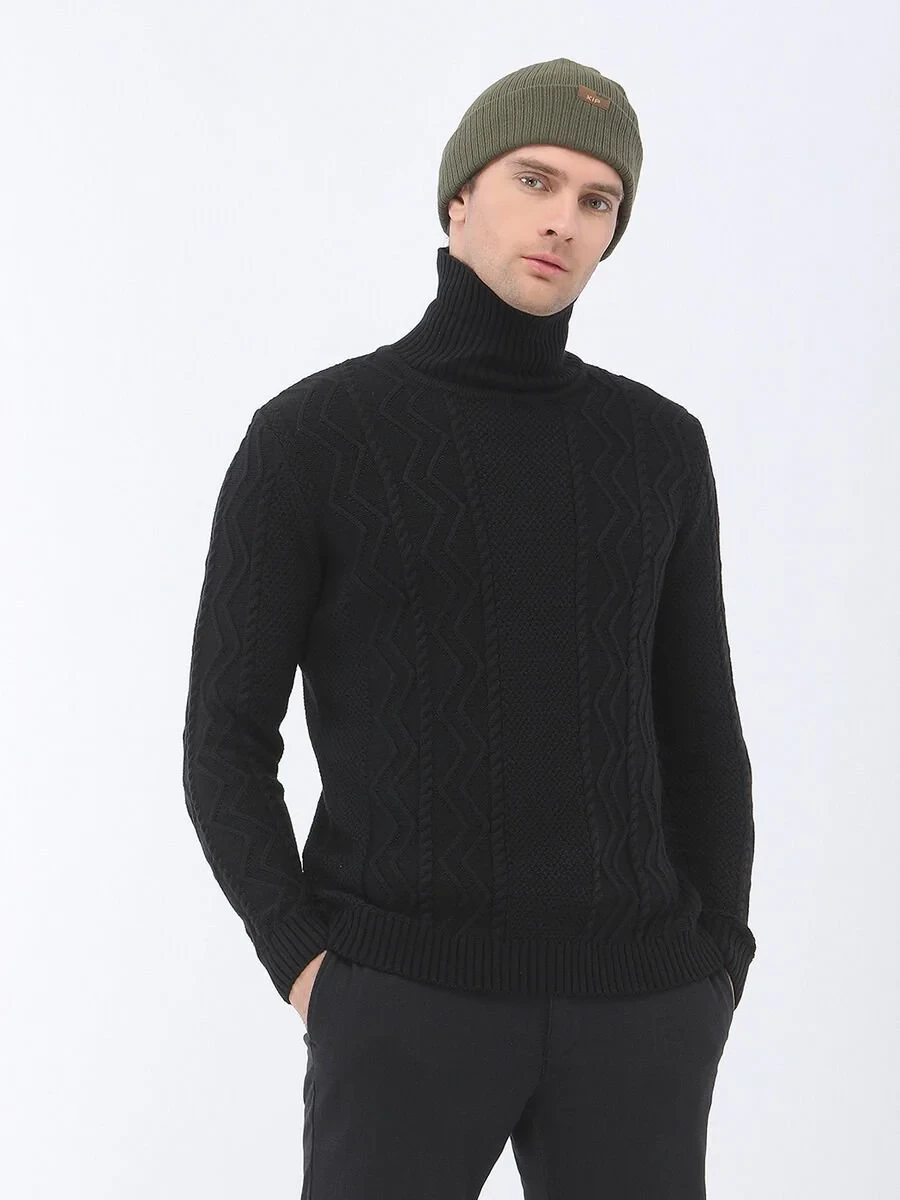Black Knitwear Sweatshirt - 4