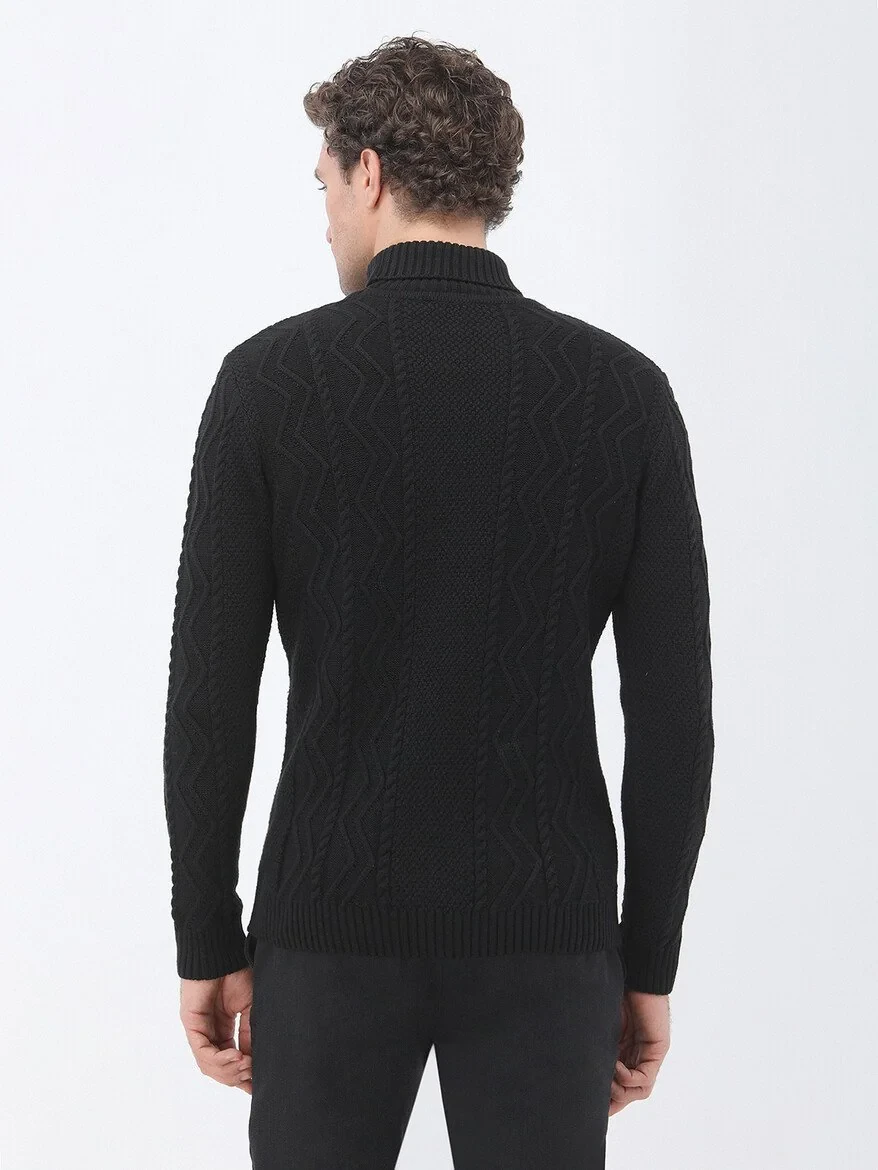 Black Knitwear Sweatshirt - 7