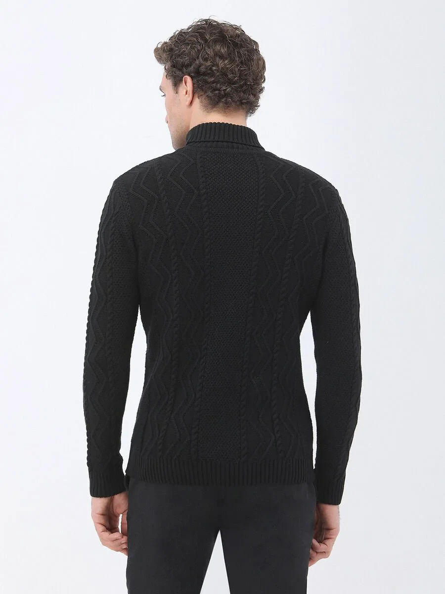 Black Knitwear Sweatshirt - 7
