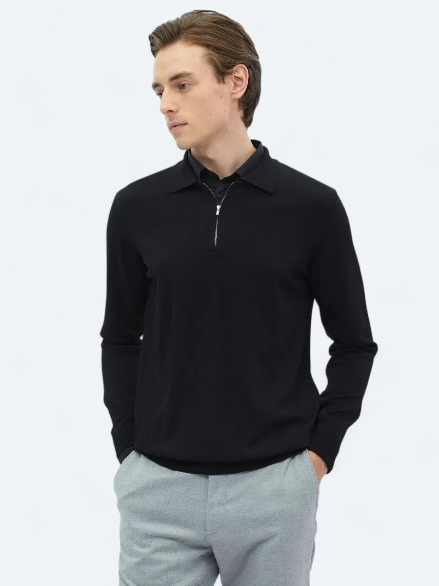 Black Knitwear Sweatshirt - 3