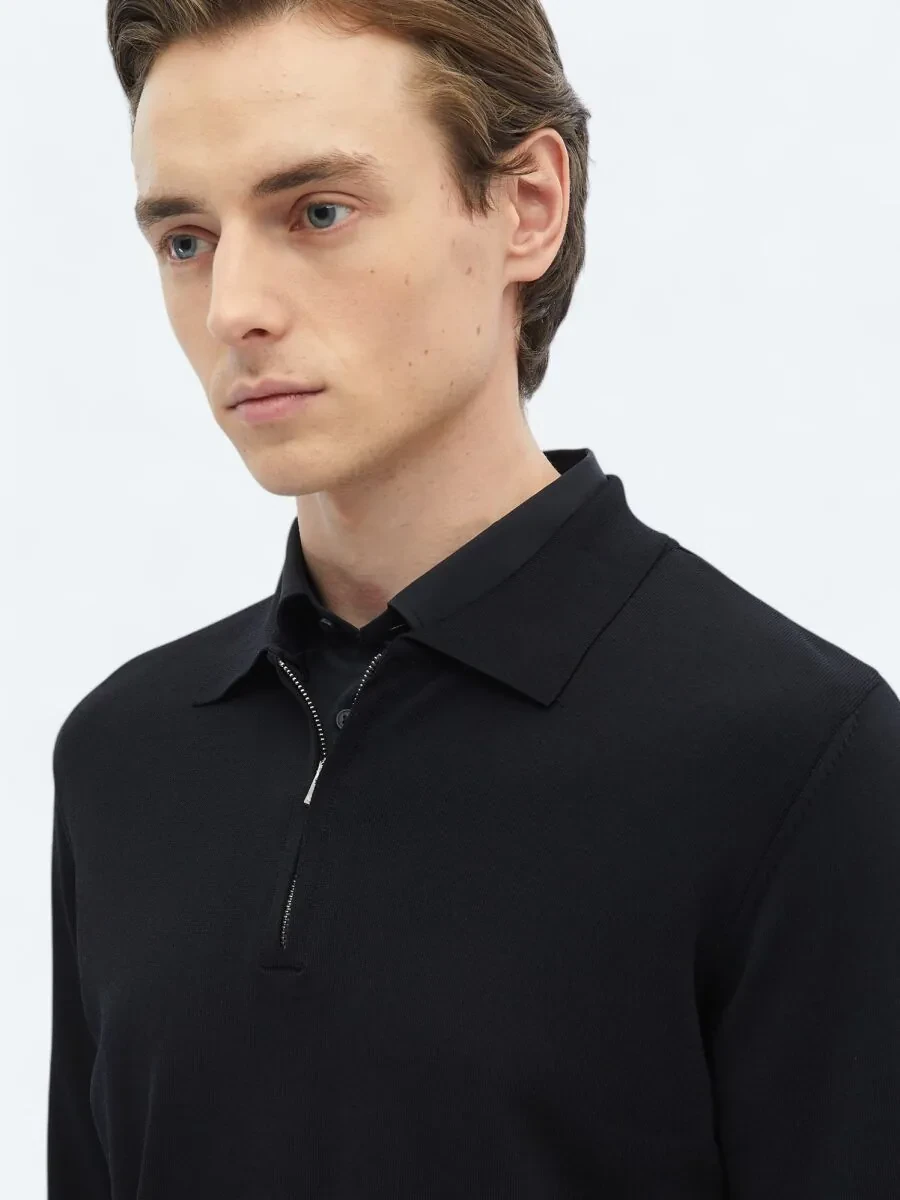 Black Knitwear Sweatshirt - 5