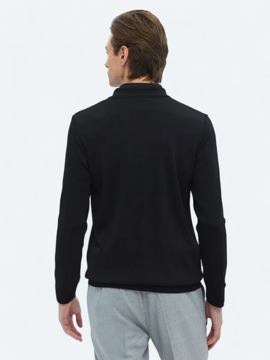 Black Knitwear Sweatshirt - 7