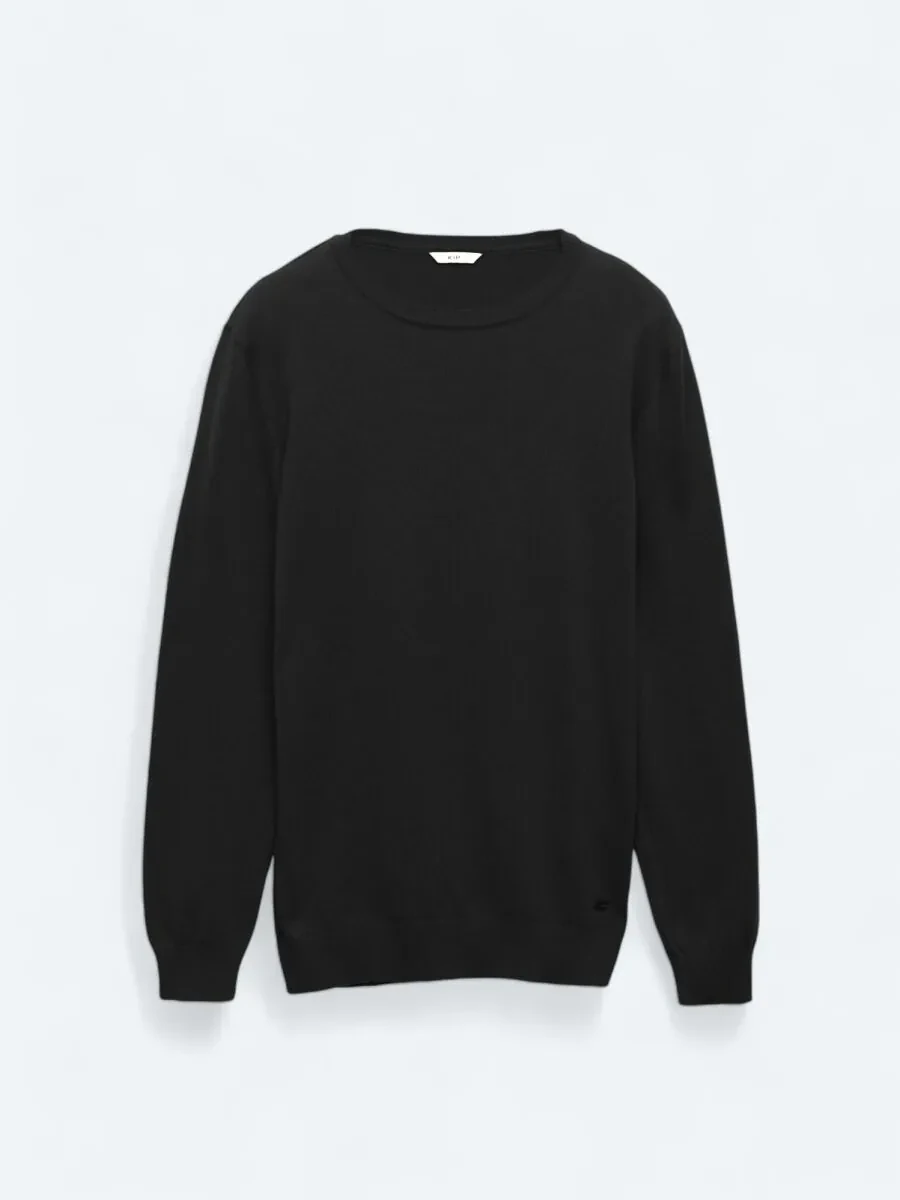 Black Knitwear Sweatshirt - 7