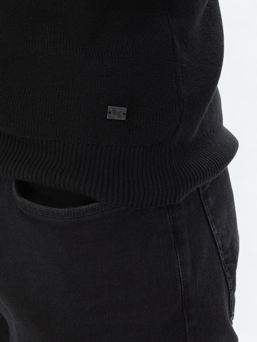 Black Knitwear Sweatshirt - 5