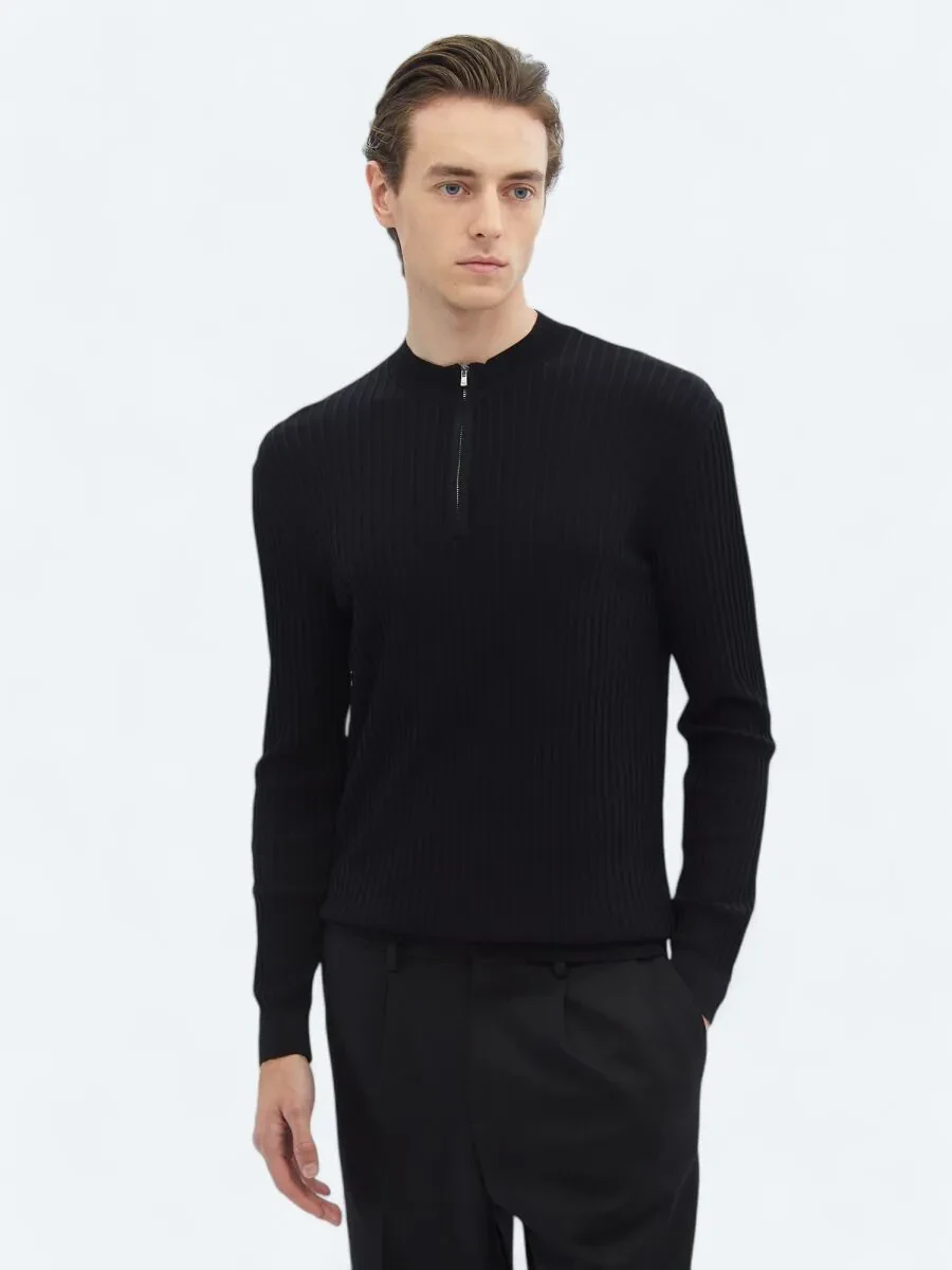 Black Knitwear Sweatshirt - 3