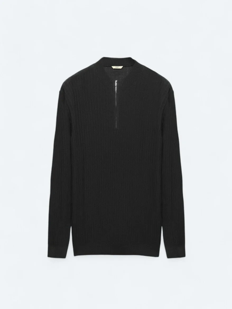 Black Knitwear Sweatshirt - 7