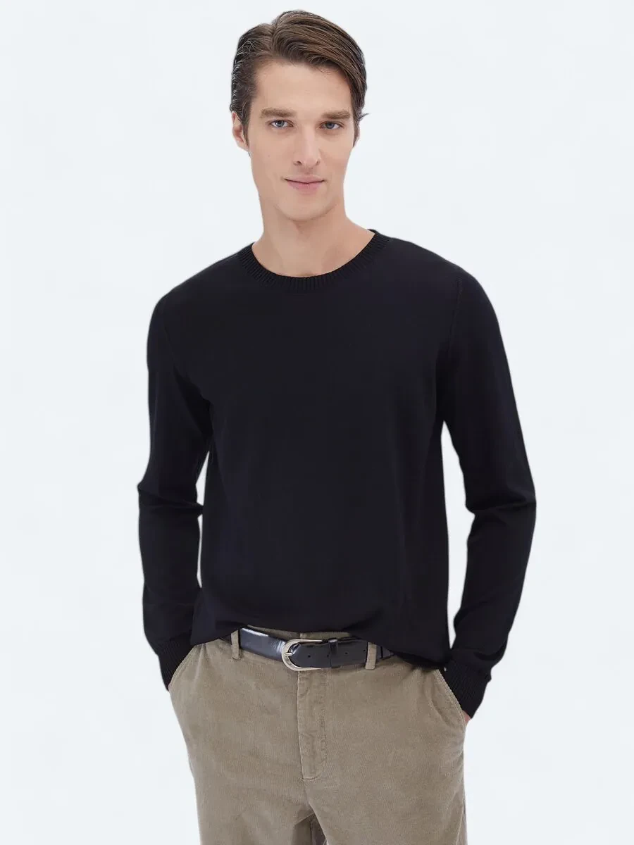 Black Knitwear Sweatshirt - 1