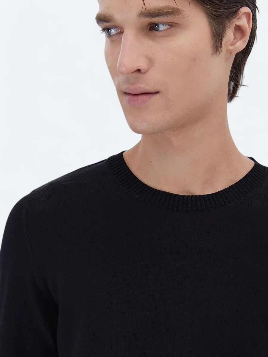 Black Knitwear Sweatshirt - 3
