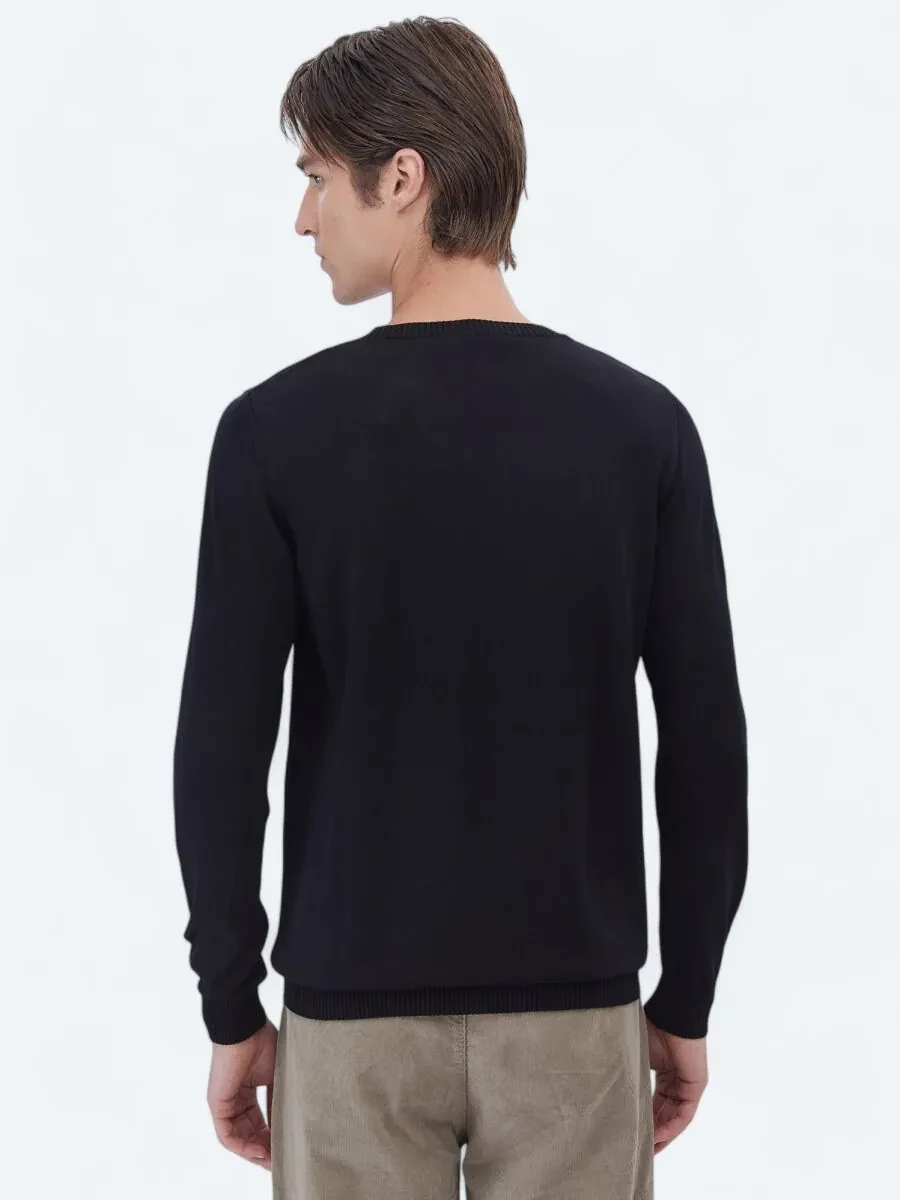 Black Knitwear Sweatshirt - 5