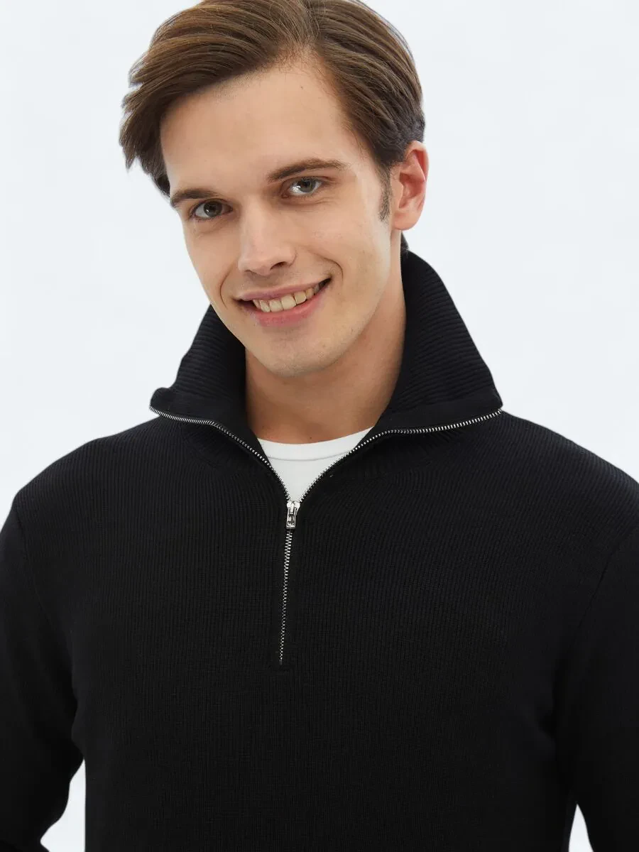 Black Knitwear Sweatshirt - 4