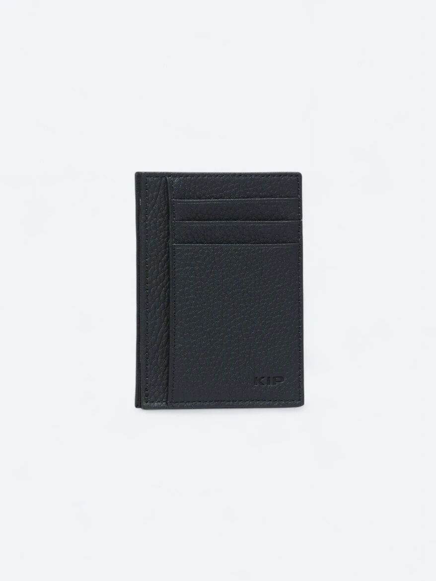Black Leather Card Holder - 1