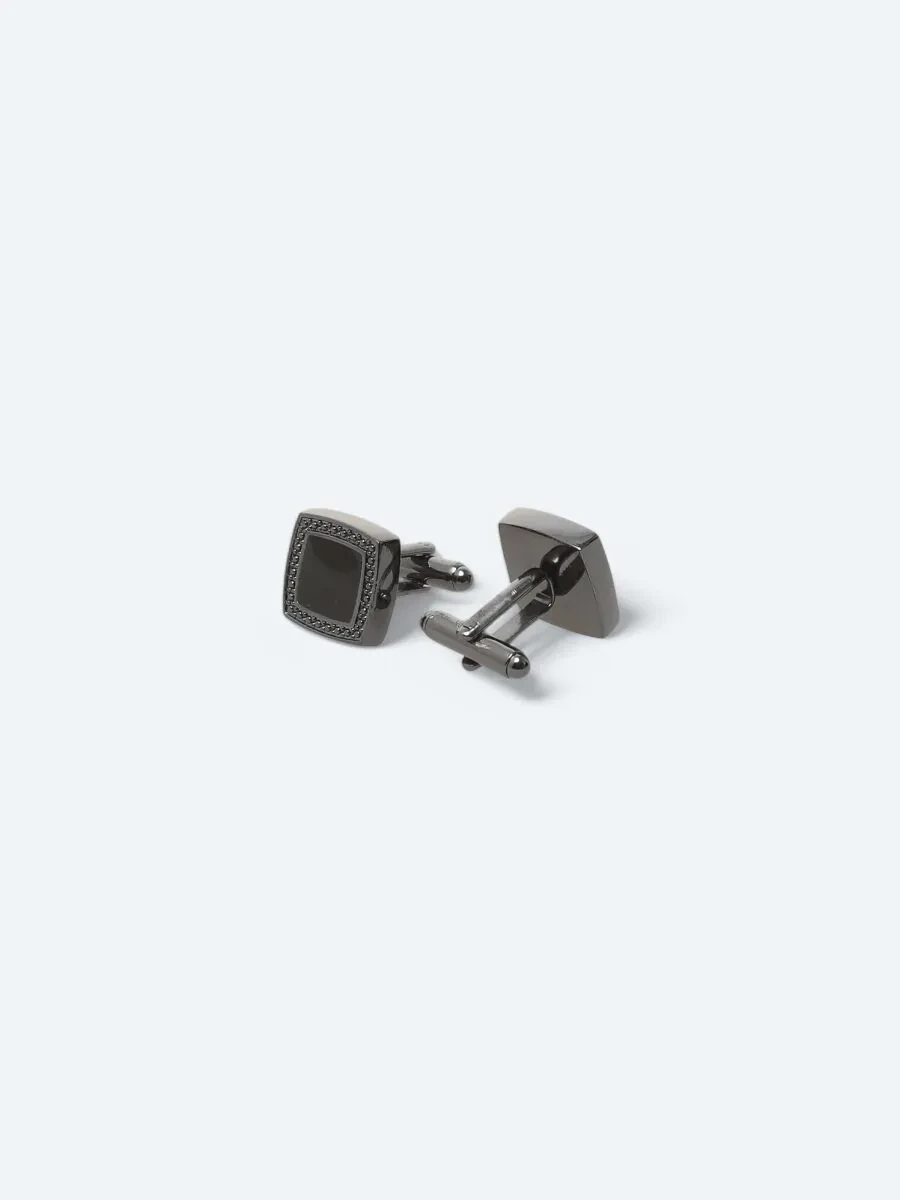 Black Metal Cuff Link - 2
