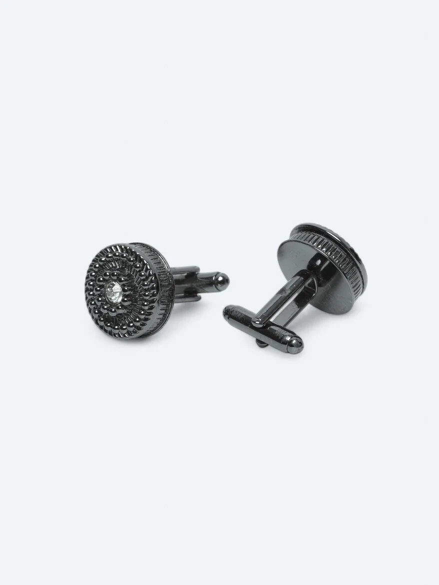 Black Metal Cuff Link - 2