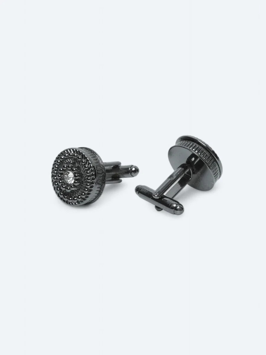 Black Metal Cuff Link - 2
