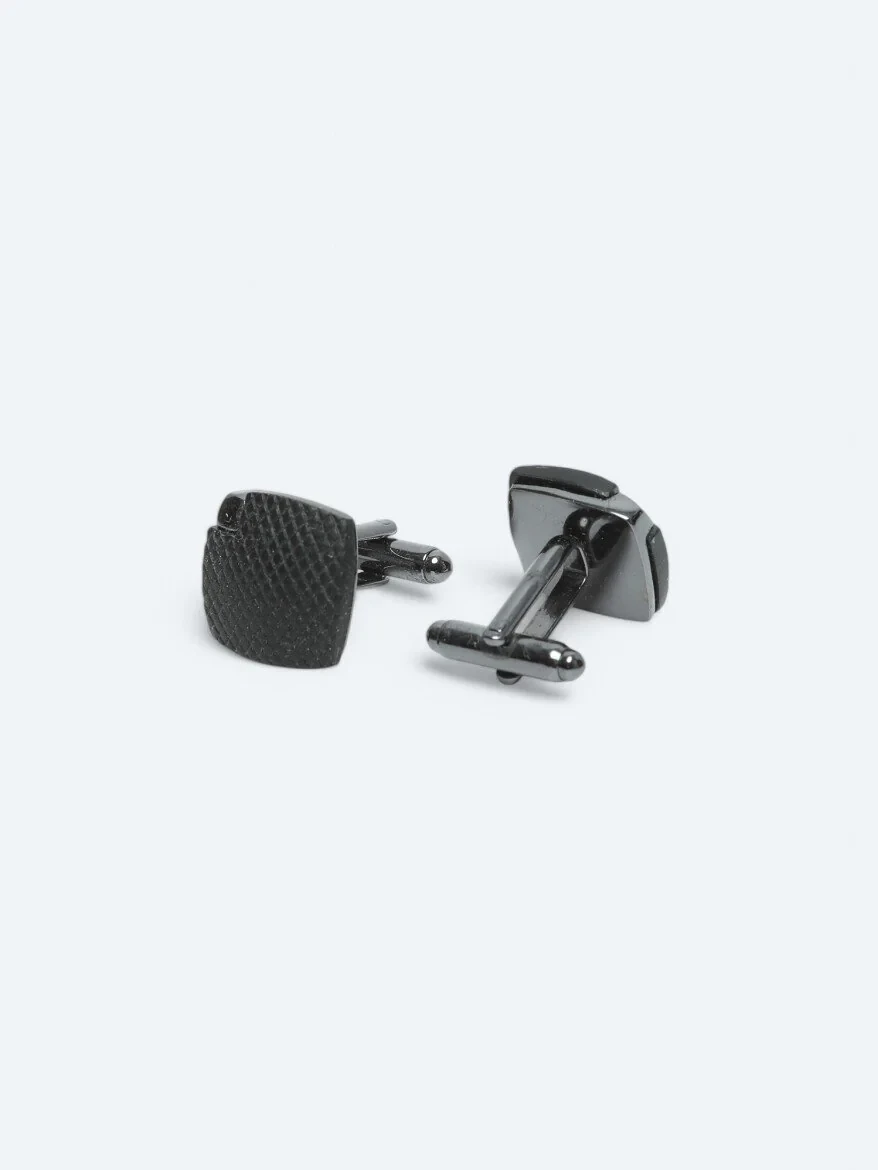 Black Metal Cuff Link - 2