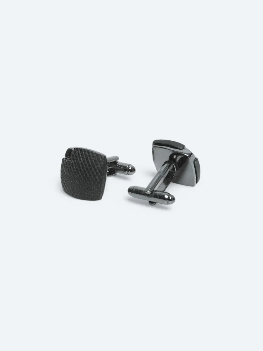 Black Metal Cuff Link - 2