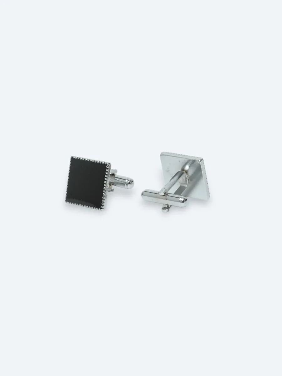 Black Metal Cuff Link - 2