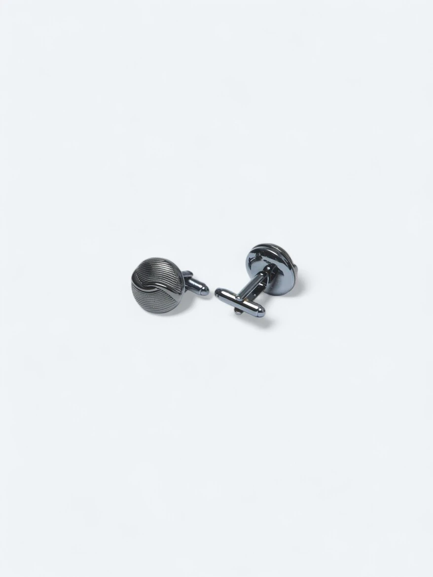 Black Metal Cuff Link - 2