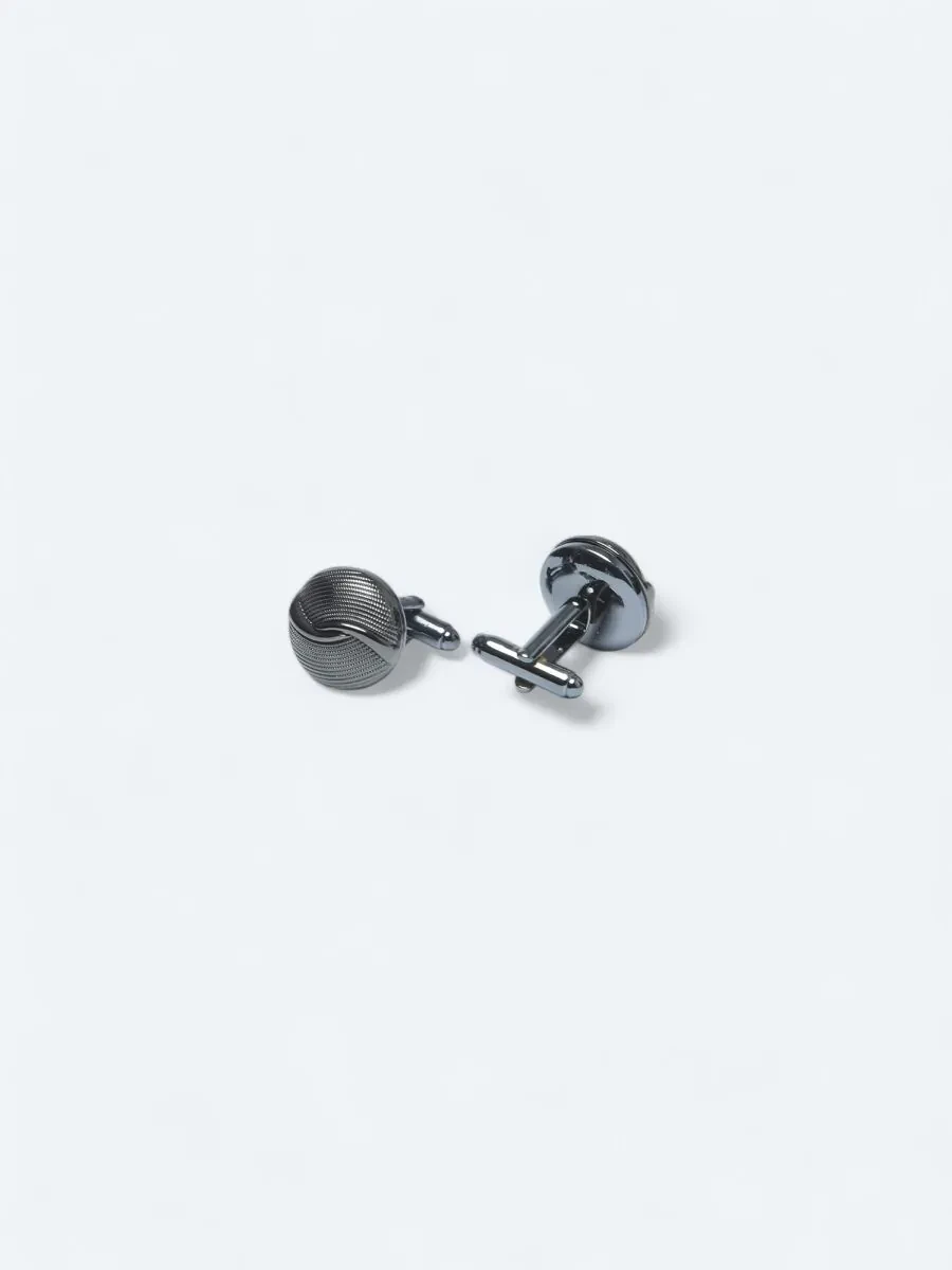 Black Metal Cuff Link - 2