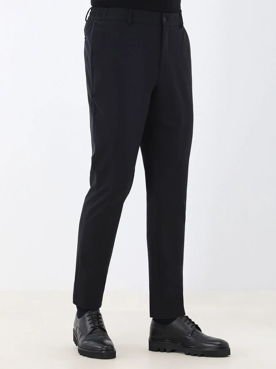 Black Plain Comfort Fit Suit - 6