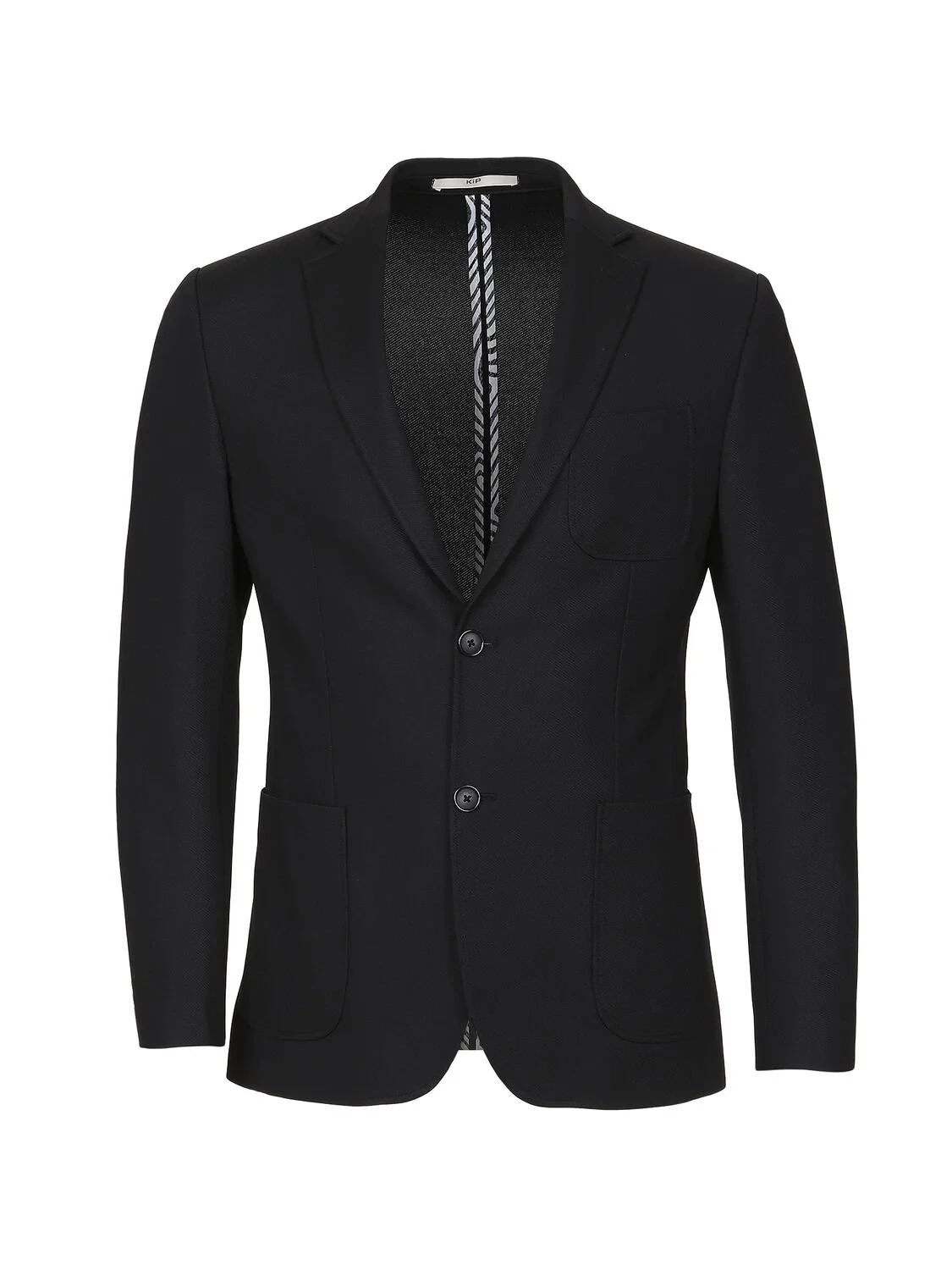 Black Plain Modern Fit Jacket - 6