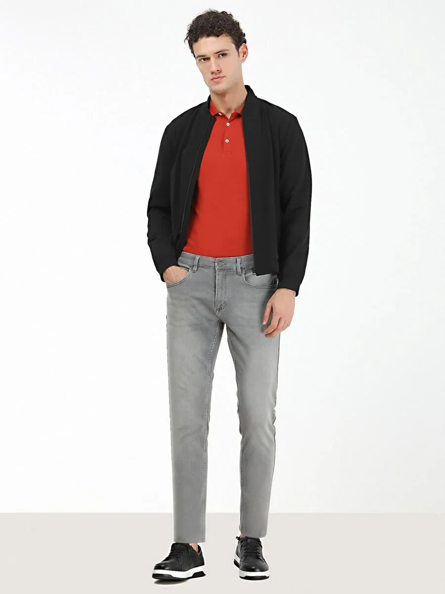 Black Plain Modern Fit Suit - 3
