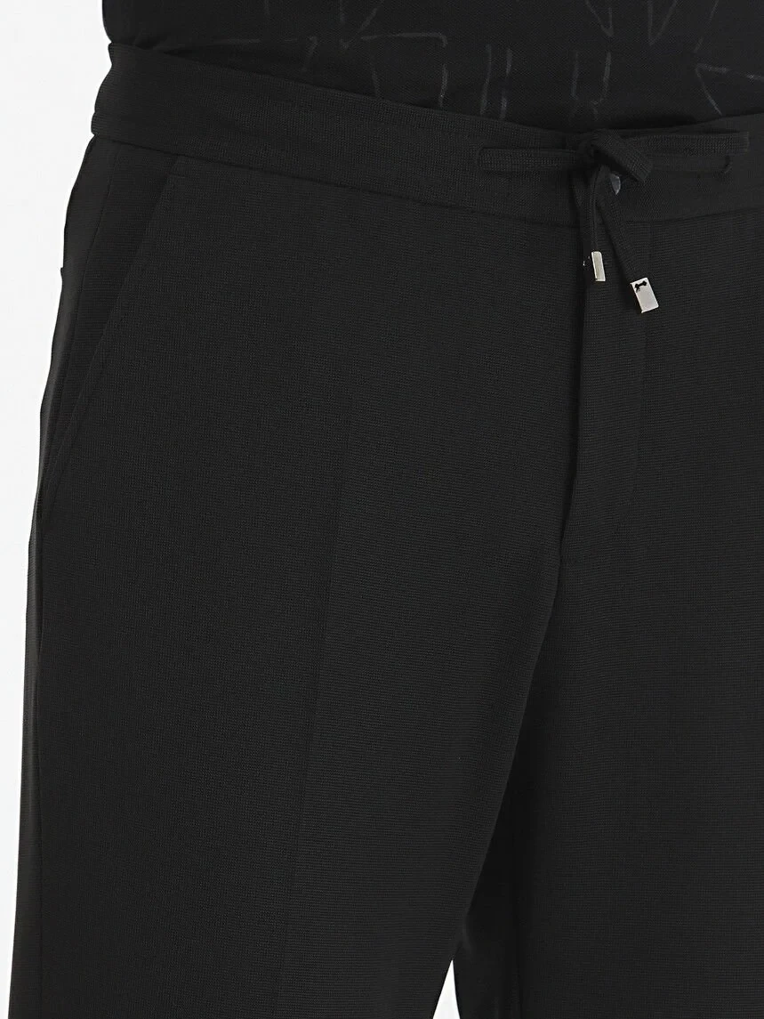 Black Plain Modern Fit Suit - 6