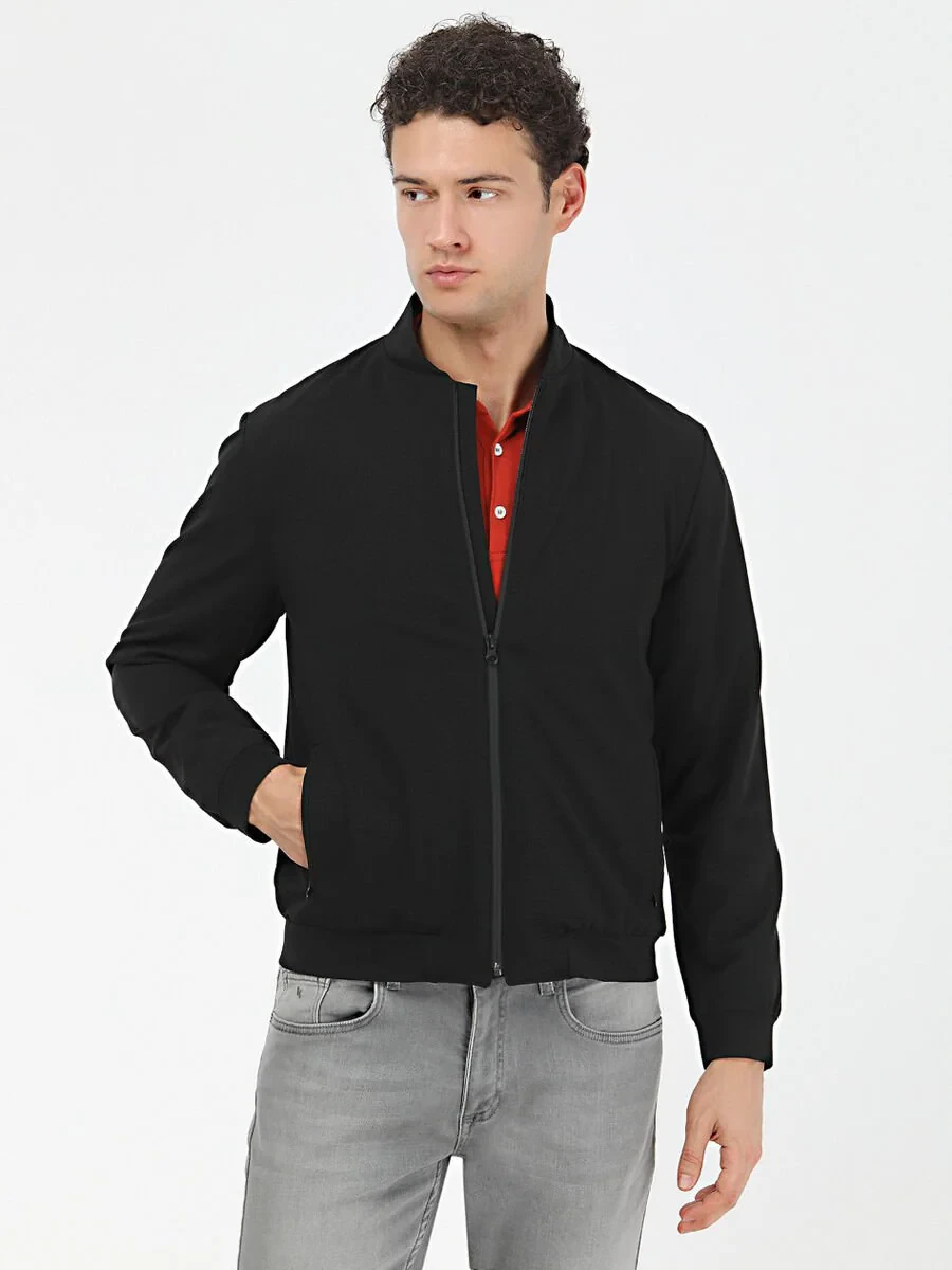 Black Plain Modern Fit Suit - 8