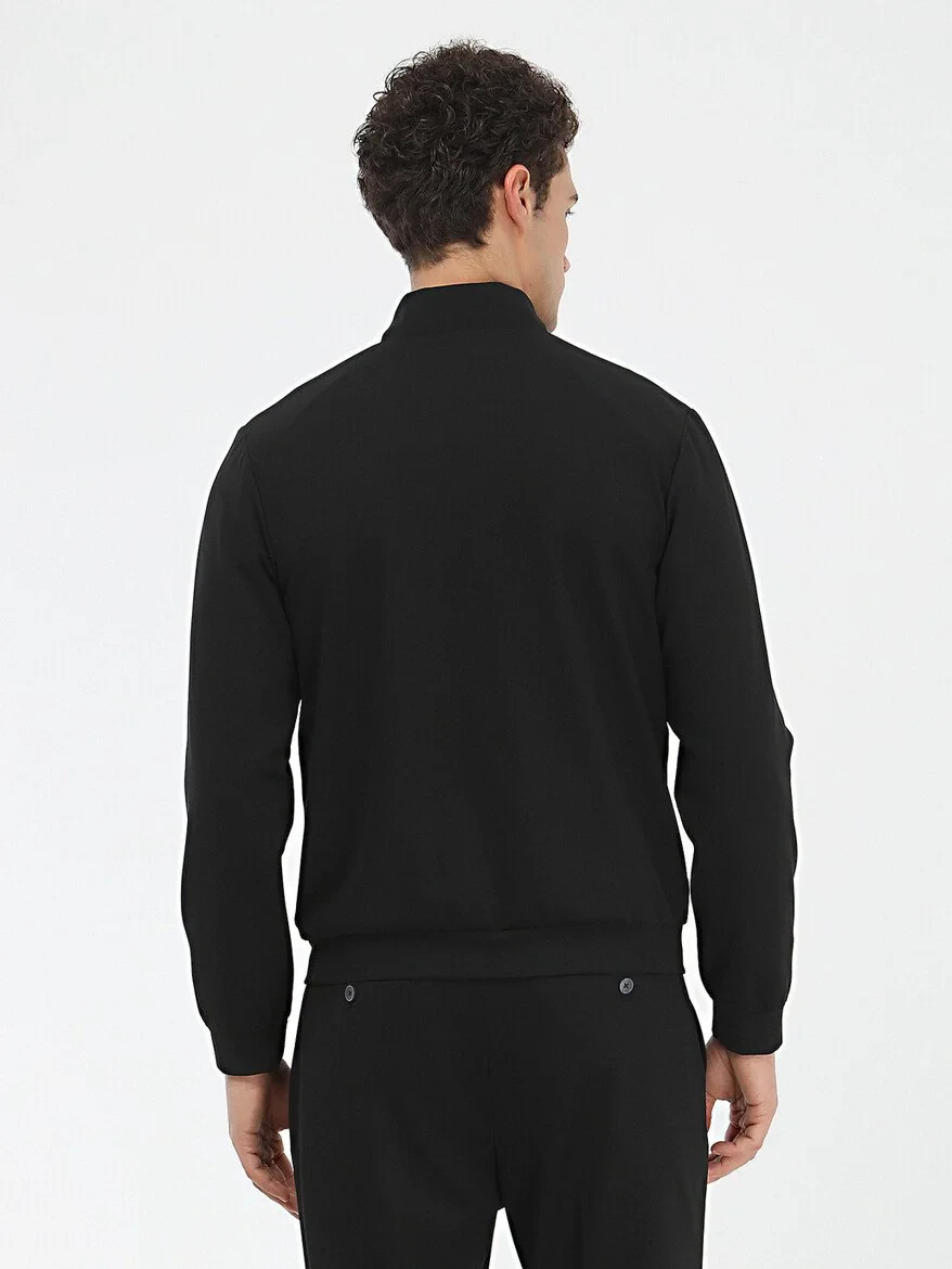 Black Plain Modern Fit Suit - 9