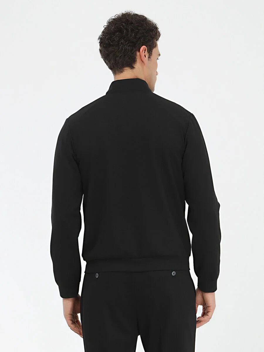 Black Plain Modern Fit Suit - 9