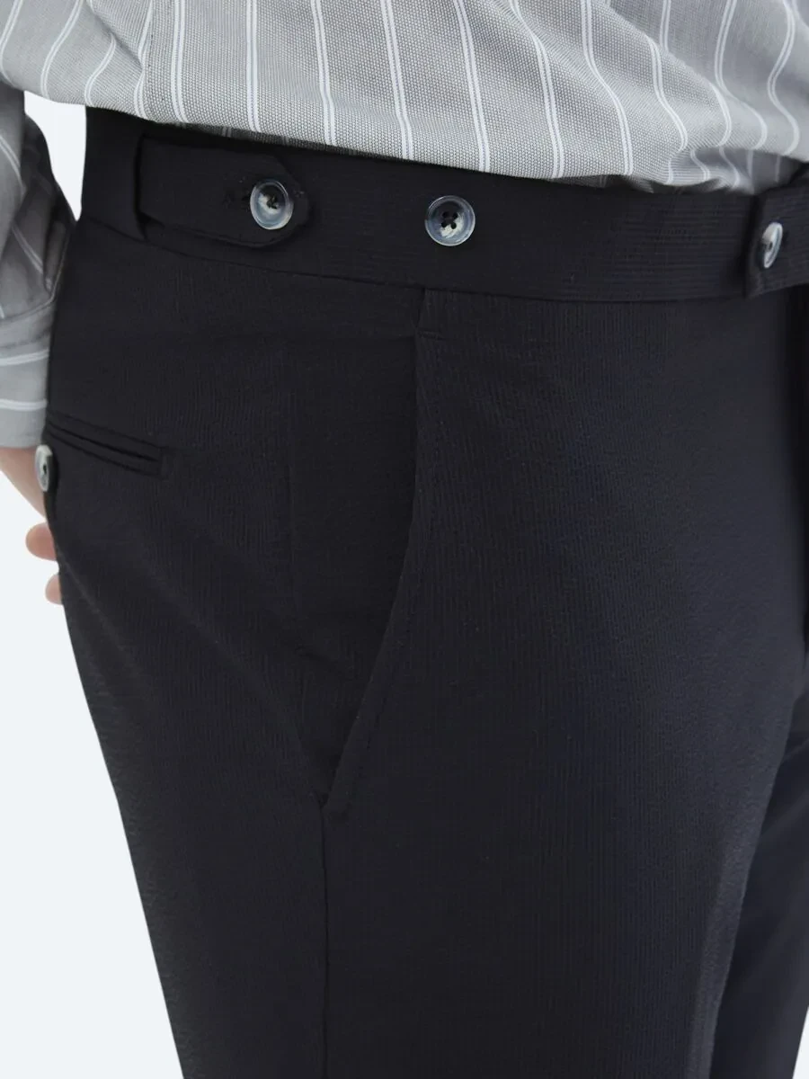 Black Plain Modern Fit Suit - 13