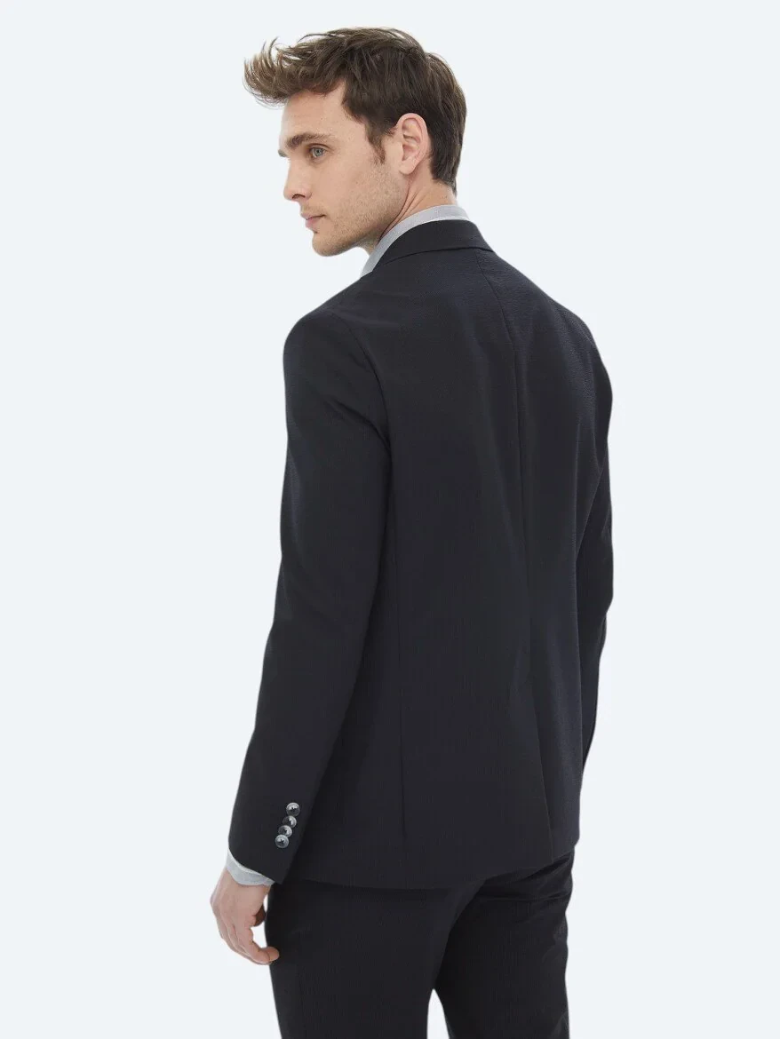 Black Plain Modern Fit Suit - 14