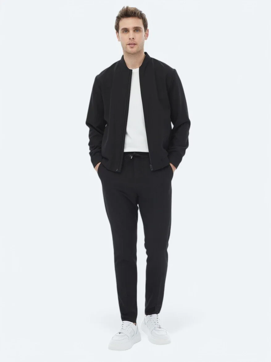 Black Plain Oversize Fit Suit - 1