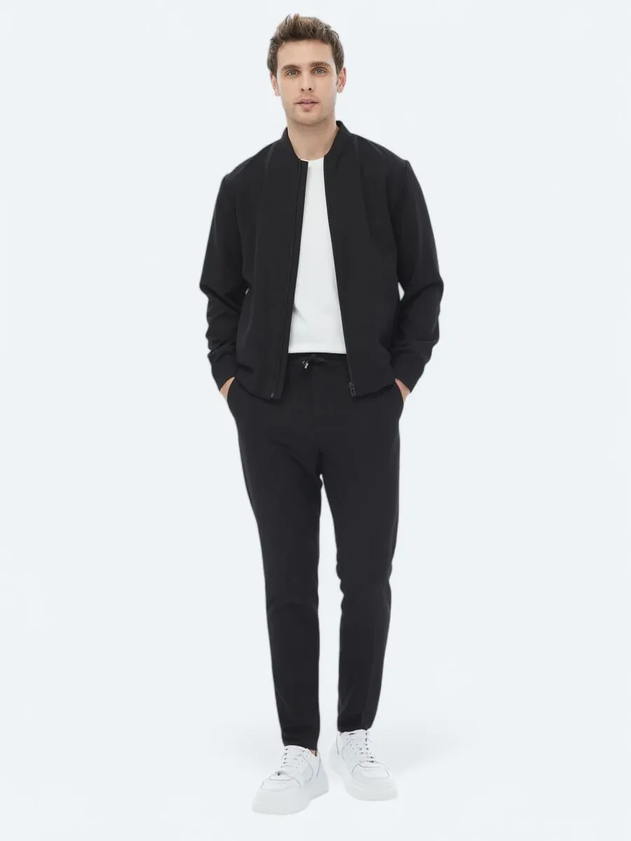 Black Plain Oversize Fit Suit - 1