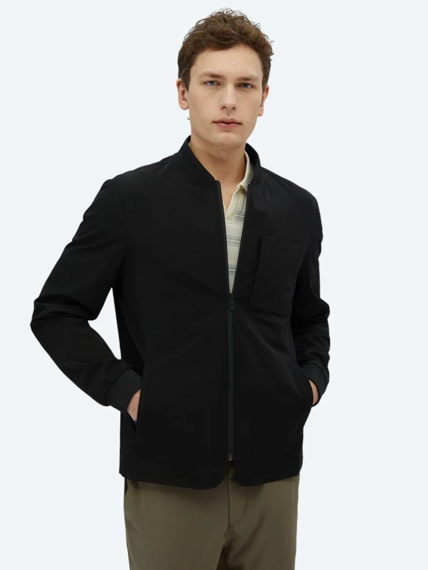 Black Regular Fit Blazer - 1