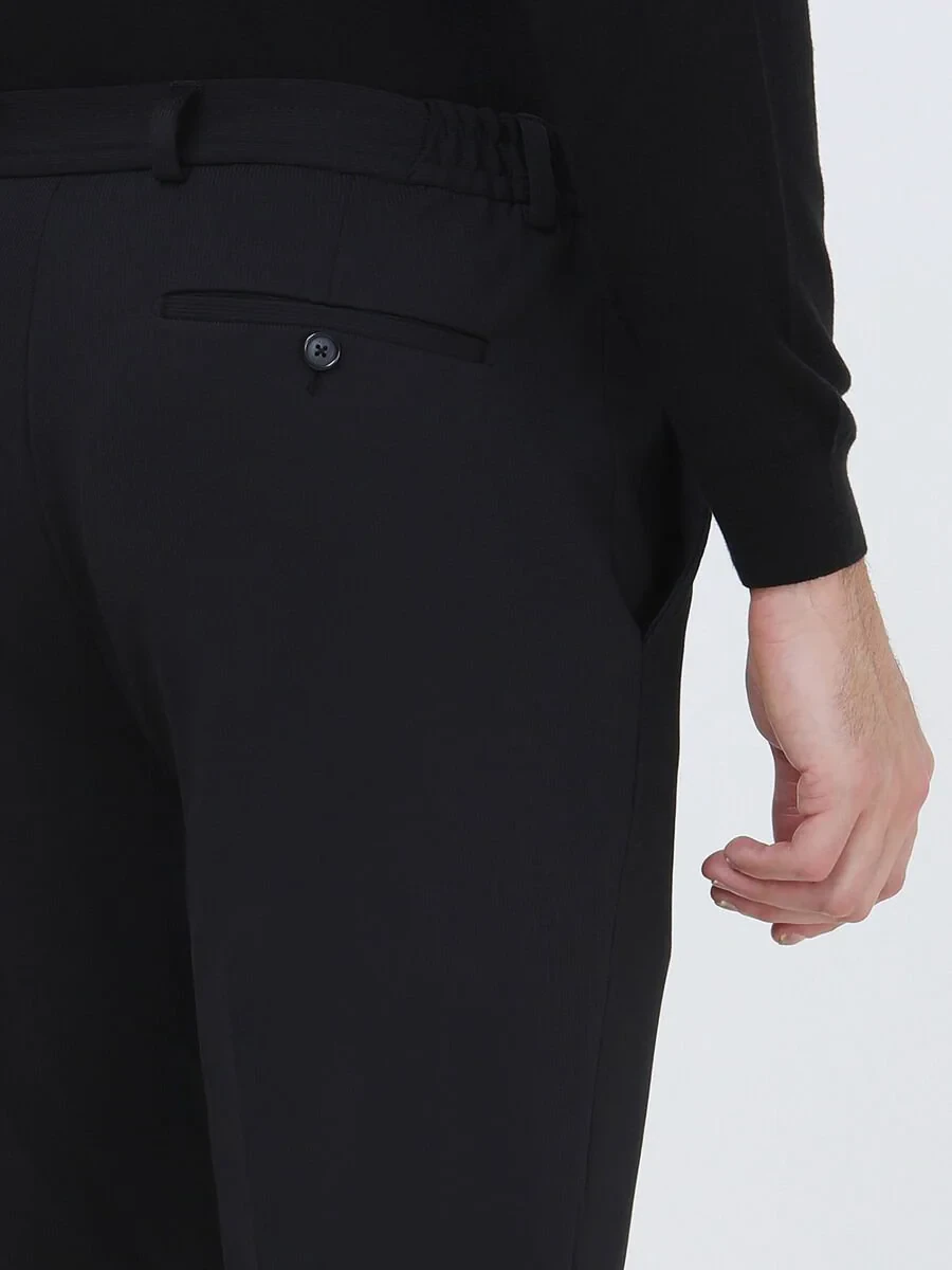 Black Striped Slim Fit Suit - 10
