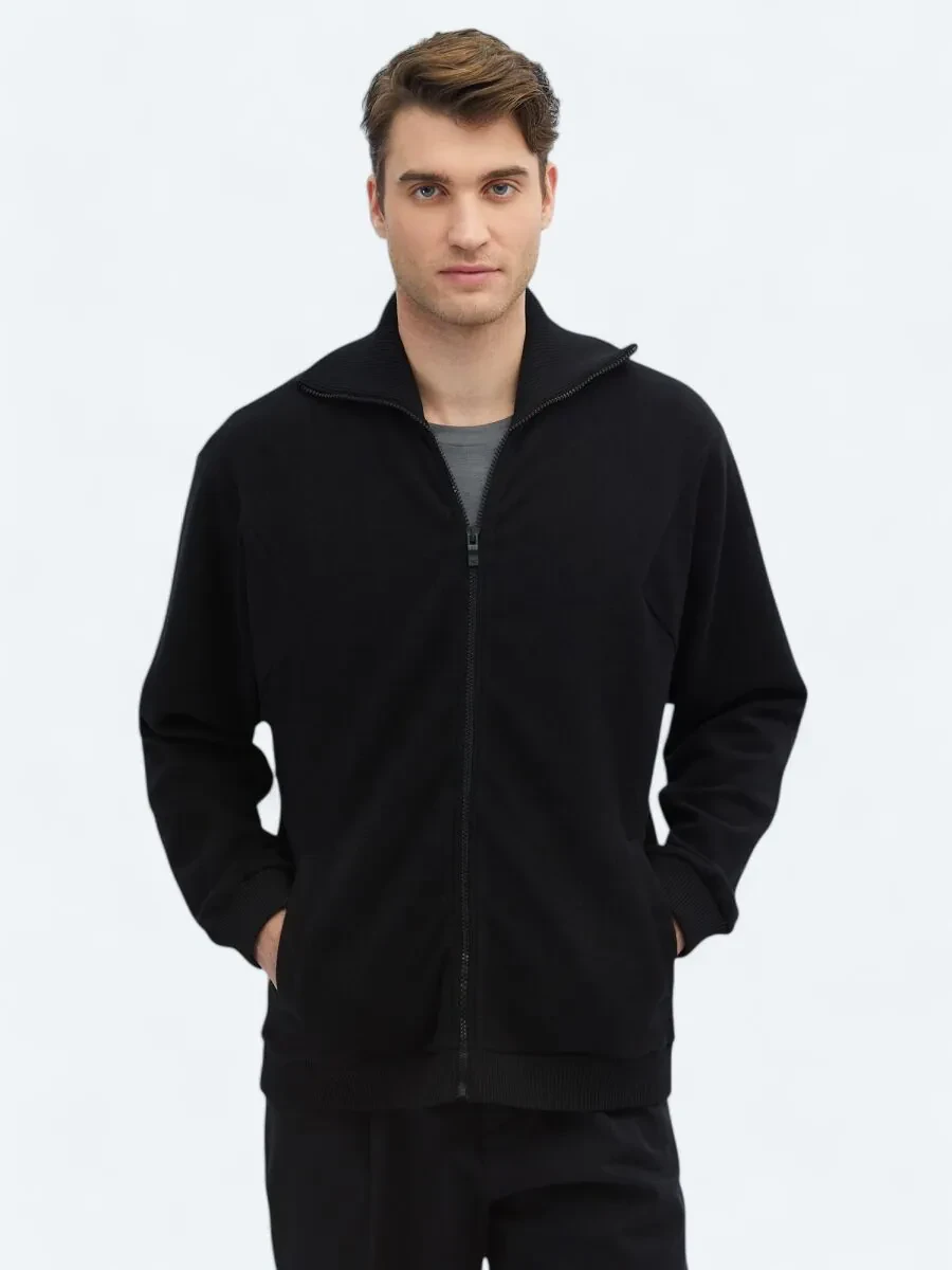 Black Turtleneck Sweatshirt - 1